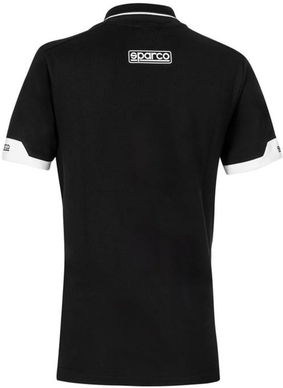 Sparco Zip Dames MY2024 Poloshirt - Wit/Marineblauw/Zwart van Sparco