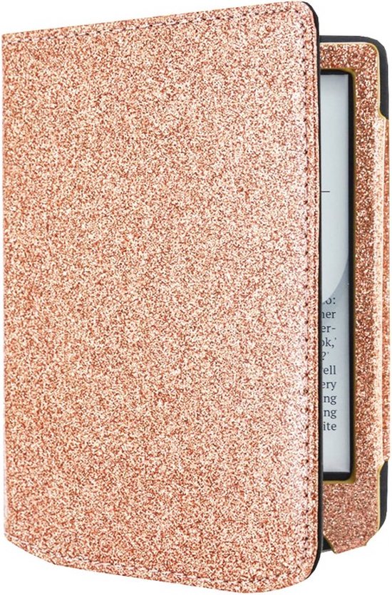 Sparkling Hoesje Geschikt voor Pocketbook Verse Pro Color Hoes Cover Roze Glitter van Spark