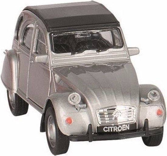Speelgoed Citroen 2CV zilver dicht 1:36 van Welly