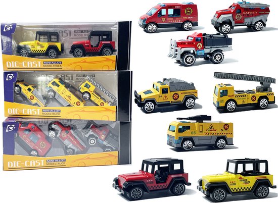Speelgoed mini auto's set 8 stuks - model auto's Diecast - mini alloy voertuigen set van Artikelnummer123