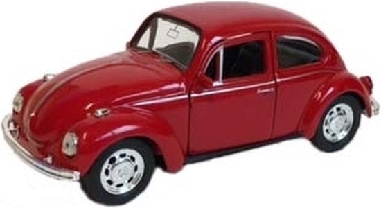 Speelgoed Volkswagen Kever rode auto 12 cm van Toi-Toys.