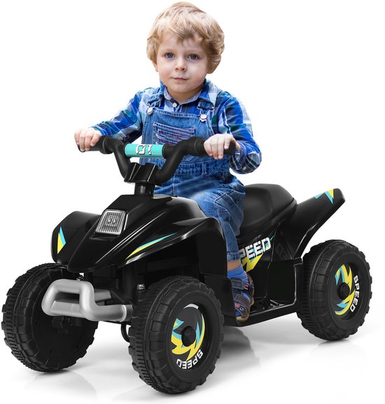 Speelgoedvoertuig | Elektrische Auto voor Kinderen Elektrische Kinder Quad Kindermotor 73 x 40 x 44,5 cm Zwart van Merkloos