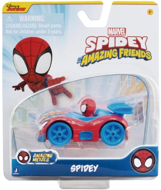 Spidey Amazing Friends Spidey voertuig 7 cm - Metaal - Die Cast - Actiefiguur van Marvel