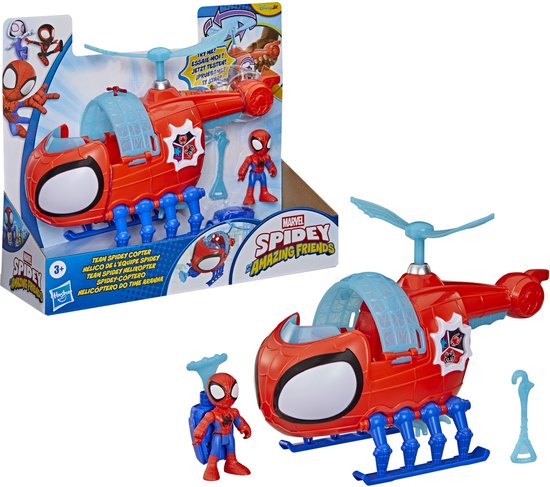 Spidey and His Amazing Friends Team Spidey Helikopter Speelset van Merkloos