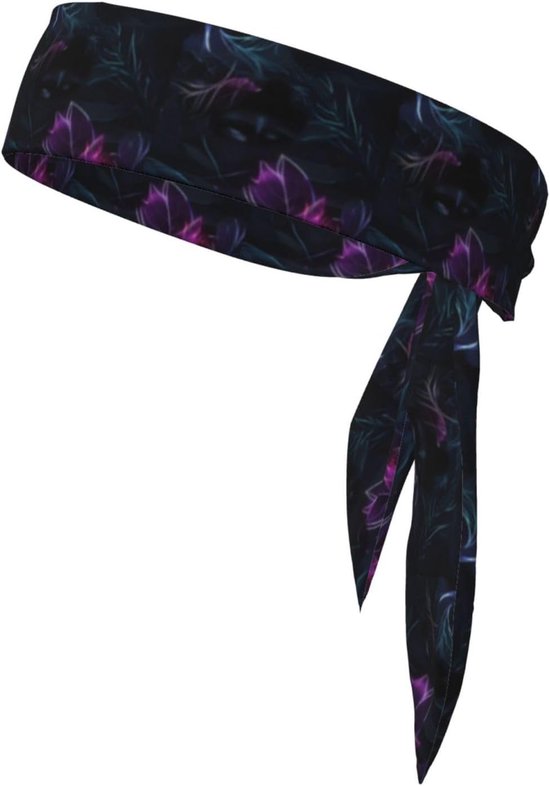 Sport Bandana - Sjaal Haarband - Tijdens Sporten - Dubbelzijdig Bruikbaar - 104 cm Lengte - Zwart