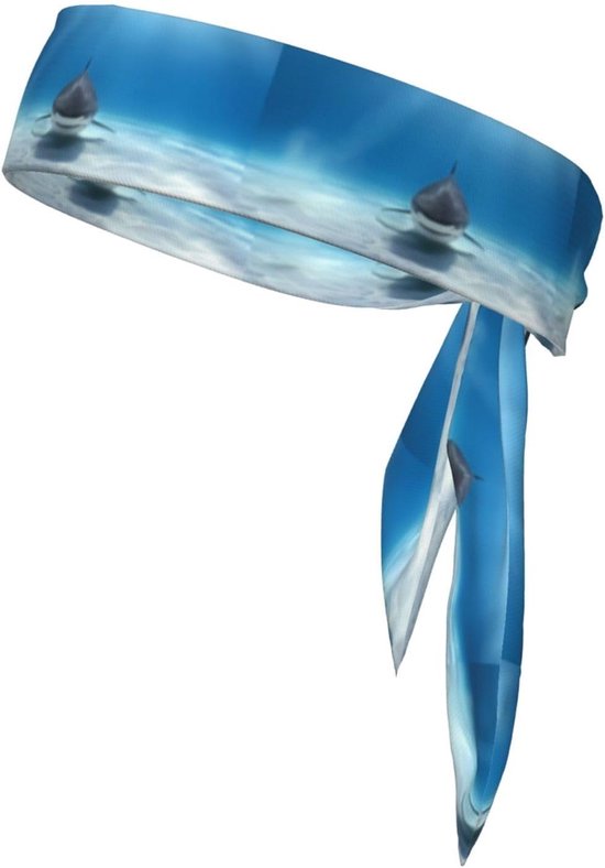 Sport Bandana Sjaal - Hoofdband Sjaal - Sport en Fitness - Dubbelzijdig Bruikbaar - 104 cm Lengte - Zwart