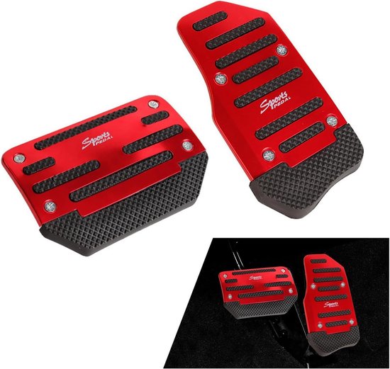 Sportpedalen Auto - Pedaalrubbers Tuning - Verbeter Rijveiligheid - Antislip Ontwerp - Set van 2 - Zwart