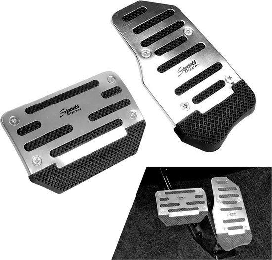 Sportpedalen Auto - Pedaalrubbers Tuning - Verbeteren Rijgrip - Antislip Ontwerp - Standaard Maat - Zwart