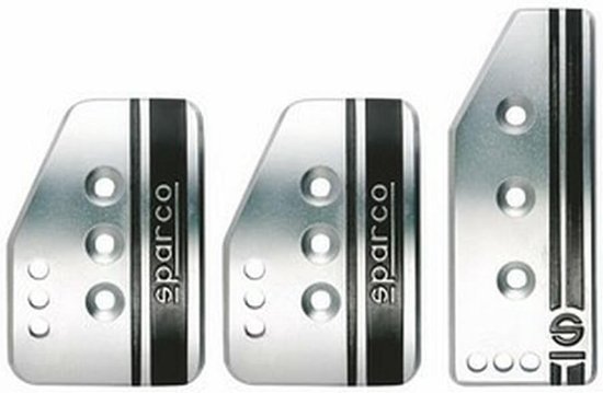 Sportpedalen Set Titanium/Zwart voor Handgeschakelde Auto - Extra Grip van Merkloos