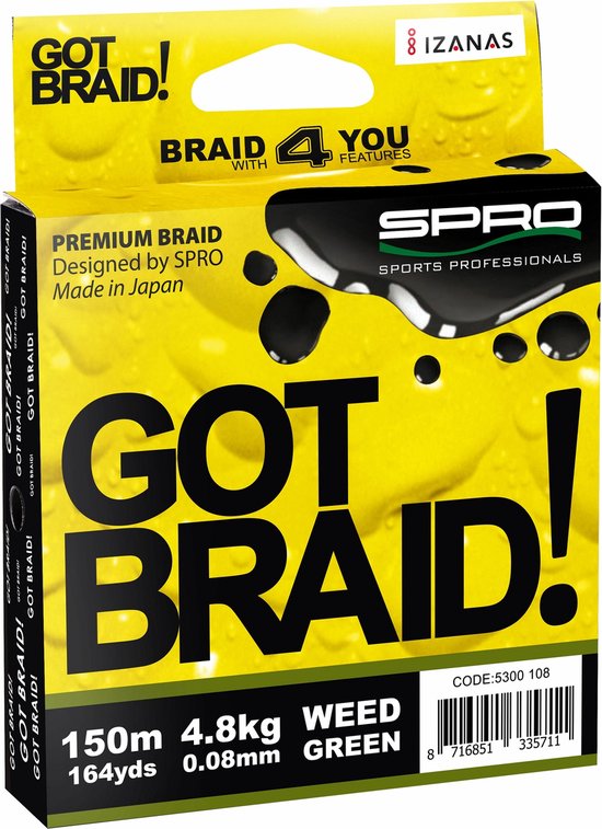 Spro Got Braid - 0.10 mm - 150 meter van Spro