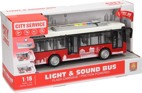 Stadsbus met Licht en Geluid van Merkloos