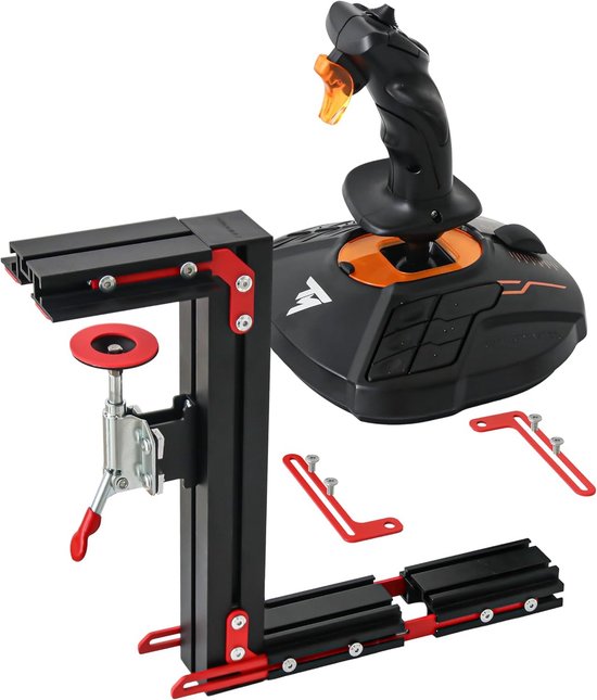 Stalen bureaustandaard voor joystick, gaspedaal en hotas - compatibel met vliegsim besturingsapparaten van Merkloos