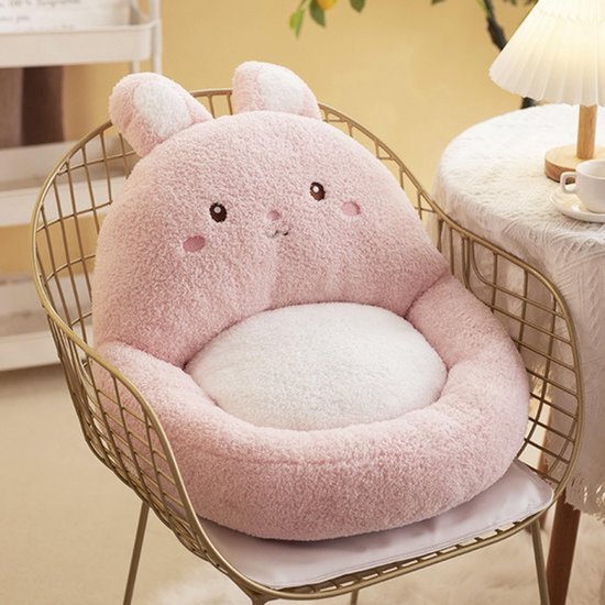 Stoelkussen - Dailygoods- Konijnenkussen Zacht en Comfortabel