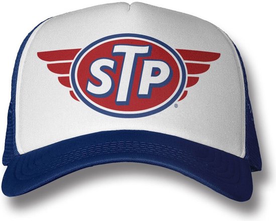 STP Logo Trucker Cap White-Navy van Merkloos