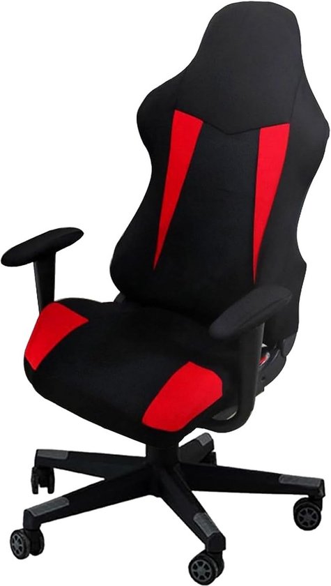 Stretch Gaming Stoelhoezen Set Rode 3D Print - Universele Beschermhoes voor Racefauteuil incl. Armleuninghoezen