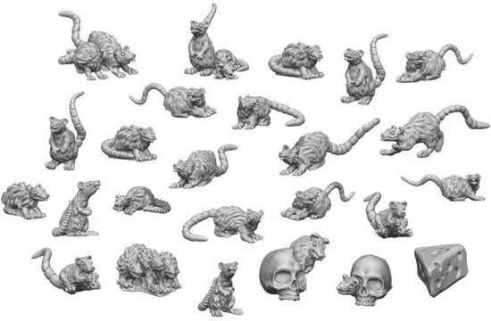 Stuff World Voor modellen en miniaturen - 3D-geprinte set - Small Rats 3508
