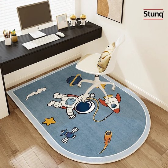 Stunq® Vloerbeschermingsmat Gaming Stoelmat Tapijt Bureaustoelmat Kantoordecoratie - Blauw Astronaut