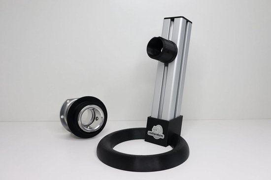 Stuur Display Stand - Stuurhouder Simracing - Stuur Tonen - QR1 Adapter - 35 x 25 x 5 cm - Zwart/Zilver