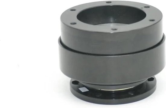 Stuurnaaf Snelkoppeling - Race Adapter - Simulatie Gaming - Precisie Aluminium CNC - 70 mm 6 Gaten - Zwart van Merkloos