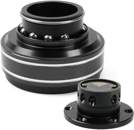 Stuurnaaf Snelspanner - Stuur Adapter - Race Simulaties - Universele 6-Gats - 70 mm - Zwart van Merkloos