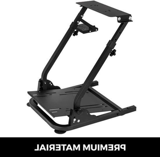 Stuurstandaard - Racing Simulator - Sim Race Stuurstandaard - Racing Wheel Stand - Verstelbaar Inklapbaar – Koolstofstaal - Zwart