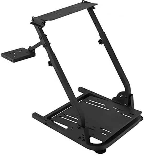 Stuurstandaard - Wheel Stand - Racing Simulator - Sim Race Stuurstandaard - Racing Wheel Stand - Volledig Verstelbaar – Carbon Staal – Compact Opvouwbaar - Zwart van Merkloos
