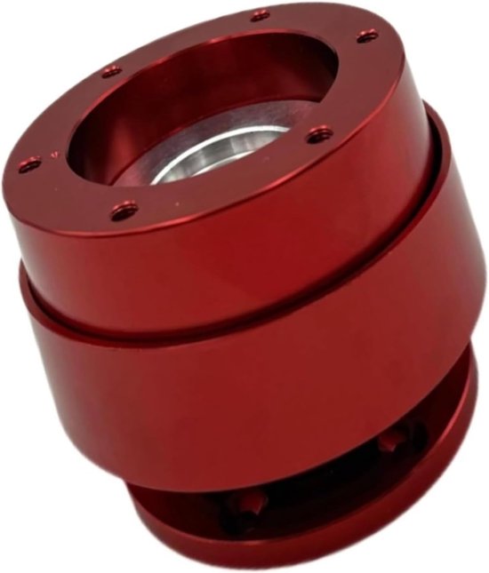 Stuurwiel Adapter - Snelle Ontkoppeling - Race Simulator - Aluminium Constructie - 8.2x7cm - Rood