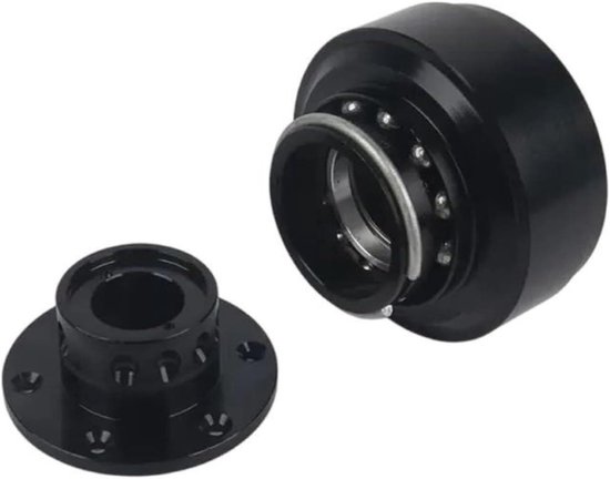 Stuurwiel Adapter - Snelle Ontkoppeling - Race Simulators - Aluminium Legering - 8.2 x 7cm - Zwart Rood