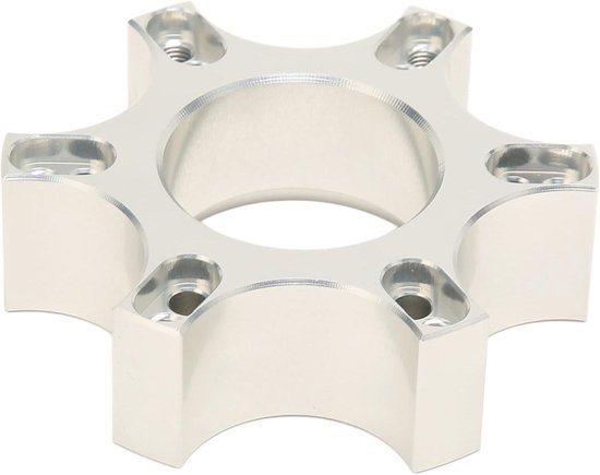 Stuurwiel Adapterplaat - Afstandhouder Stuur - Race Simulators - CNC Gefreesd Aluminium - 70 Mm Gatafstand - Zilver
