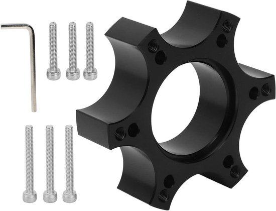 Stuurwiel adapterplaat - Race stuur adapter - Preciezer rijden - Aluminium legering - 70 mm gatafstand - Zilver van Merkloos