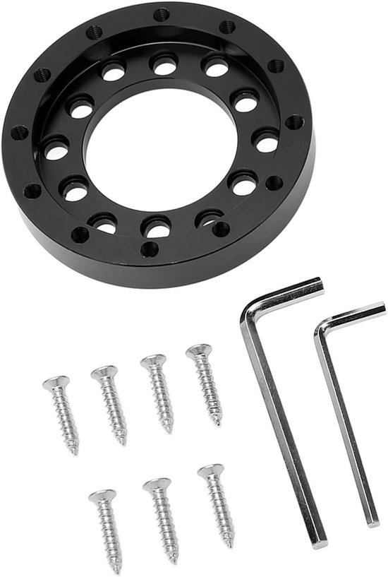 Stuurwiel Adapterplaat - Race Stuur - Race Simulators - CNC Bewerkte Aluminium - 70 mm PCD - Zwart