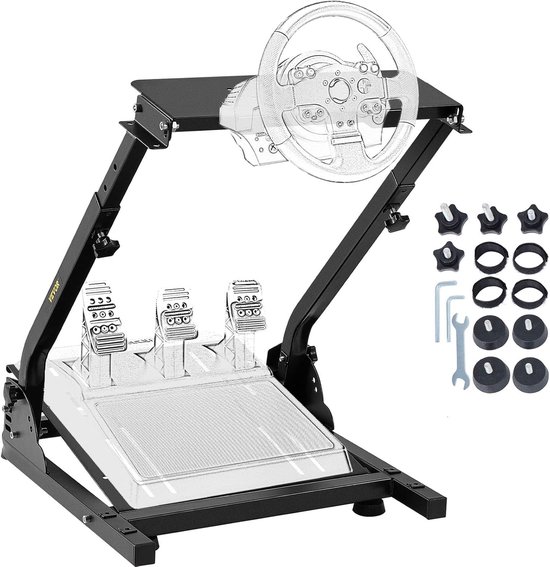 Stuurwiel Houder - Race Cockpit - Race Simulatie - Universeel Verstelbaar - 62-80 cm Hoogte - Zwart