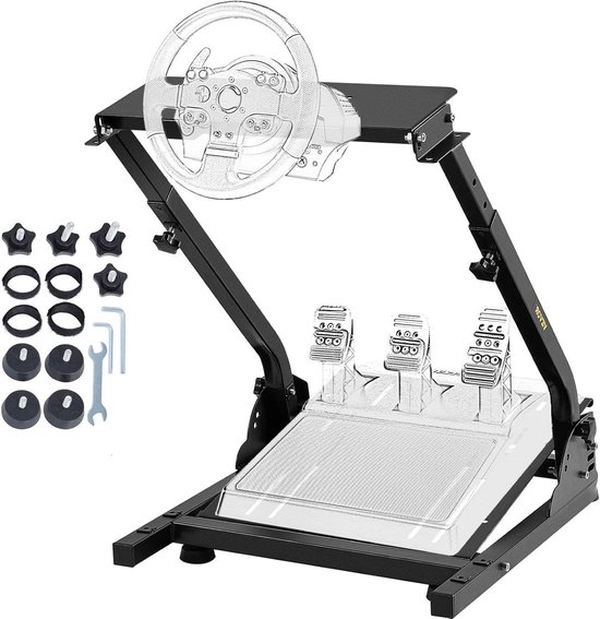 Stuurwiel Houder - Race Cockpit - Race Simulatie - Volledig Verstelbaar - 62-80 cm Hoogte - Zwart