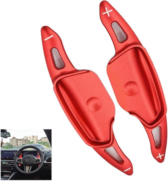 Stuurwiel Schakelflippers - Versnellingspook Extensies - Sportief Rijden - Aluminiumlegering - 2 Stuks - Rood