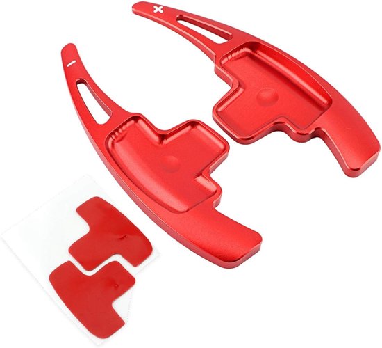 Stuurwiel Schakelpeddels,Aluminium Auto Stuurwiel Schakelpeddels Uitbreidingen,Auto Uitbreiding Stuurwiel Aluminium Schakelpeddel Blade Shifter Geschikt Voor A B E R M Klasse(rood)