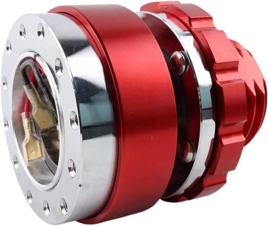 Stuurwielnaaf Adapter - Quick Release - Cockpit Personaliseren - Aluminium Constructie - 1x1x1 cm - Rood
