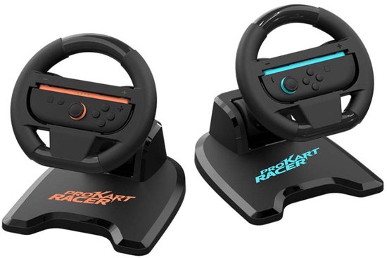 Subsonic Set van 2 Vouwbare Racesturen – Voor Nintendo Switch 2 & Switch – 180° Rotatie – Mario Kart Accessoire – Joy-Con Compatibel van Subsonic