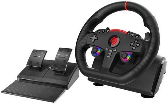 Subsonic Superdrive 270 GT Zwart USB Stuurwiel + pedalen Nintendo Switch, Nintendo Switch 2, PC, PlayStation 4, Xbox One, Xbox Series S, Xbox Series X