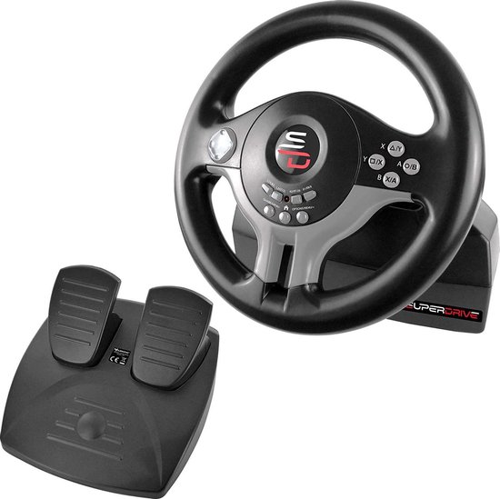 Subsonic Superdrive SV200 - Game Stuurwiel - Losse Pedalen - Switch, PS4, Xbox One & PC van Subsonic