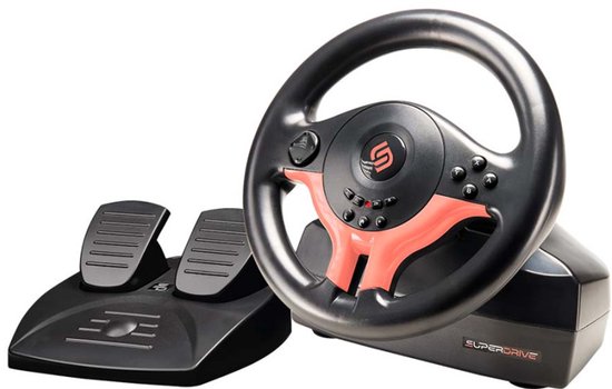 Subsonic SV250-S Stuurwiel - Racestuur voor Nintendo Switch en Switch 2 - Geschikt voor racegames - Rood van Subsonic