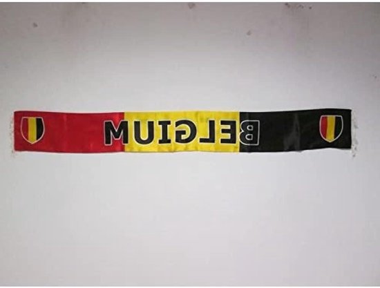 Supporter Sjaal - Belgische Vlag - Sportevenement - Dubbel Gestikt - 100 cm - Multicolor
