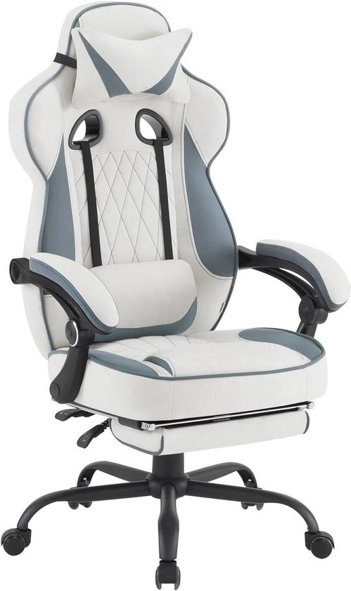 SureDeal® - gamingstoel - Pocketveringkussen Ergonomische voetsteun - Zwart