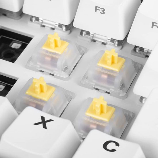 Switch Set Gateron Cap Milky Yellow - Milde Lineaire Toetsen van 35 Stuks van Gateron