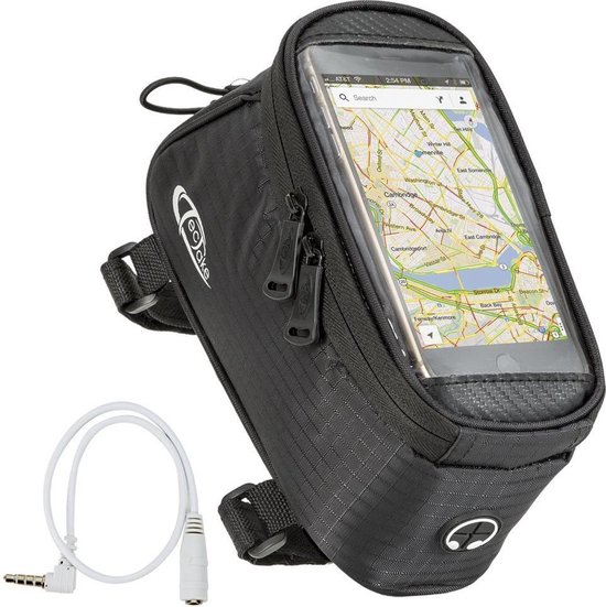 TecTake - Frametas fietstas voor o.a. smartphone e.d. zwart L 401615 van TecTake