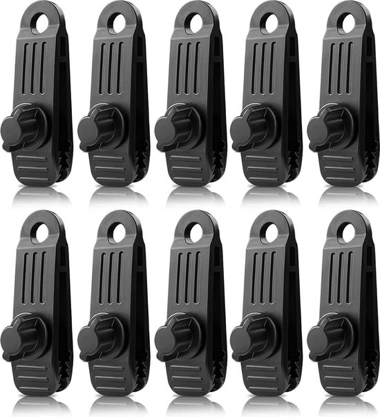 Tenttapijt Clips met Schroef - Doekklem clip - 10 stuks - Zeilklemmen - Kamperen - Zeilclips - Dekzeil - Tentdoek - Luifel Klem - Tent clips - Tarp Clips - 8.5*2.6*2.8CM van T