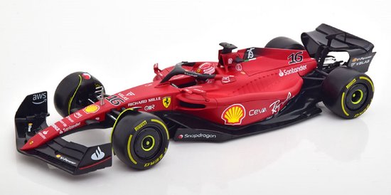 The 1:18 Diecast model of the Ferrari F1-75 Scuderia Ferrari #55 of the 2022 Season. The driver was Charles LeClerc. The manufacturer of the scalemodel is Burago.This model is only online available van T