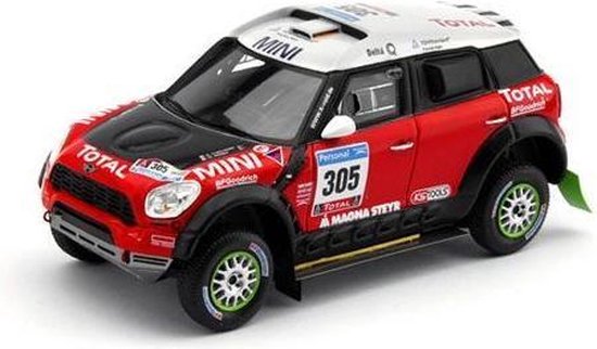 The 1:43 Diecast Modelcar of the Mini Cooper #305 of the Dakar Rally 2011. The manufacturer of the scalemodel is Truescale Miniatures.This model is only available online van TrueScale Miniatures