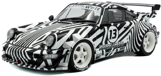 The Zebra Porsche 911 964 RWB modelauto 1:18 Solido van Solido