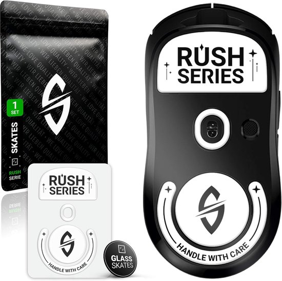 Thijox - SensoryBoost Rush glazen glides set voor gaming muis, soepel glijden, gepolijst, afgerond, duurzaam, compatibel met Logitech G PRO X Superlig