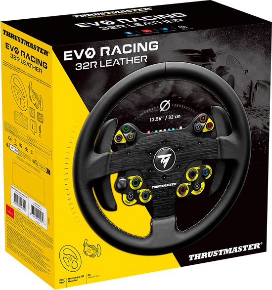 Thrustmaster Evo Racing 32R Leather Addon | For PlayStation 5, Windows, PlayStation 4, Xbox Series S, Xbox Series X van Thrustmaster